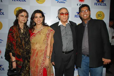 Y K Sapru with wife and Deve Jolly at CPAA Shaina NC show presented by Pidilite at Lalit Hotel