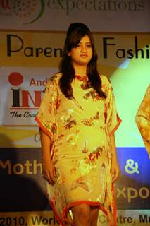 Pregnant women strike pose during Maternity and Parenting Fashion Show in Mumbai on Sunday,14 March 2010