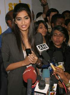 Bollywood actor Sonam Kapoor at the Wills Lifestyle India Fashion Week-2010, in New Delhi on Thrusday