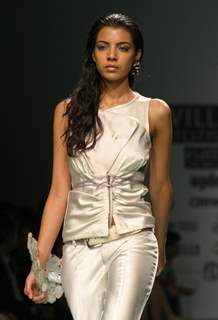 A Model showcasing designers Lecoanet Hemant''s creation at the Wills Lifestyle India Fashion Week-2010, in New Delhi on Saturday 27 March