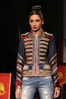 A Model showcasing designer Ritu Beri,s creation at the Wills Lifestyle India Fashion Week-2010, in New Delhi