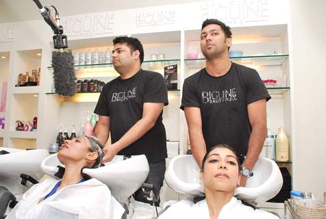 Participants of the Miss India contest at Bigune Spa at Bandra