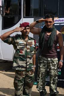 Guests at the auditions of TV channel Bindass D3 Commando Force series at Worli Sports Club