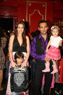 Choreographer Marc Robinson along with wife and kids at Hamleys toy store launch at Phoenix Mall