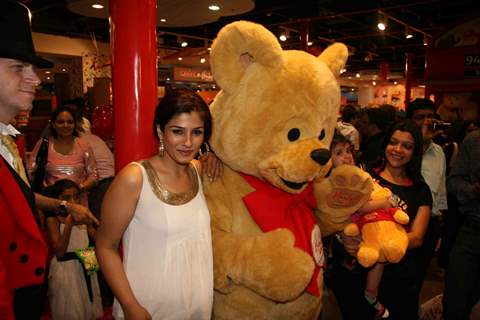 Bollywood actress Raveena Tandon at Hamleys toy store launch at Phoenix Mall