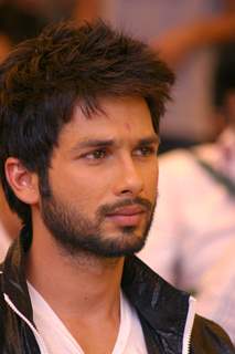 Bollywood actor Shahid Kapoor visited his old school &quot;Gyan Bharti&quot; in New Delhi 14 April 2010 to promote his film &quot;Paathshala&quot; and revive his childhood memories