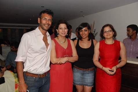 Milind Soman and Shahna at Silicium Spa launch at Juhu