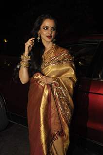 Rekha at Fardeen Khan''s sister Laila Khan''s wedding reception to Frahan Furniturewala at Taj Land''s End