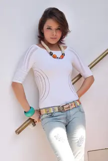 Bollywood actress Udita Goswami at the photo shoot of her upcoming film "Chase" in Blue Waters