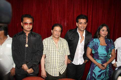 Bhojpuri actor Ravi Kishan with a guest at the launch of Bhojpuri Film &quot;Sadak&quot; at Raheja Classic