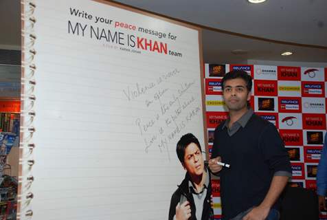 Karan Johar launches &quot;My Name is Khan DVD&quot; at Crossword, Juhu
