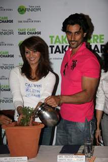 Bollywood actors Kunal Kapoor and Diana Hayden launch &quot;Take Care Take Charge Campaign&quot; at Times of India Building