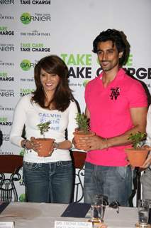 Bollywood actors Kunal Kapoor and Diana Hayden launch &quot;Take Care Take Charge Campaign&quot; at Times of India Building