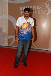 Harbhajan Singh at IPL Awards red carpet in Grand Haytt Hotel on 23rd April 2010