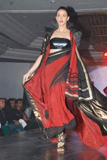 A model at the fashion show organised by Premlila Vithaldas Polytechnic SNDT college