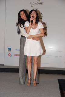 Sushmita Sen and Dia Mirza bond at Miss Universe Event ''I am She'' at Westin Hotel