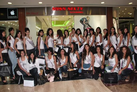 Miss India Universe contestants visit Miss Sixty store at Palladium
