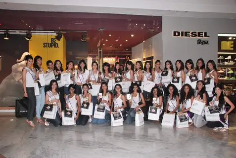 Miss India Universe contestants visit Miss Sixty store at Palladium