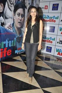 Bollywood actress Sonali Bendre at the premier of &quot;It''s Wonderful Afterlife&quot; at PVR, Juhu