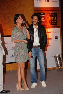 Lara Dutta and Ritesh Deshmukh grace IIFA initiative media meet in Grand Hyatt, Mumbai on Wednesday afternoon