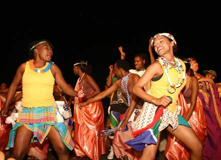 The traditional dancers at the Africa Festival in New Delhi on Tuesday