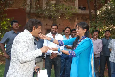 Ram Gopal Verma at Priyamani Birthday bash on the sets of Rakta Charitra at Mehboob Studio, Mumbai