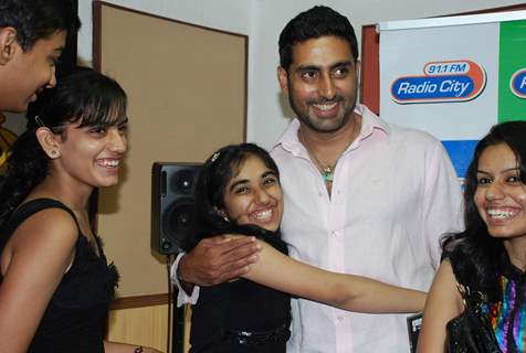 Abhishek at Radio City to promote Raavan