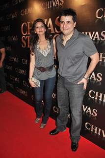 Bollywood actress Sonali Bendre and her husband, filmmaker Goldie Behl at the Chivas Studio at Aurus in Mumbai Sunday
