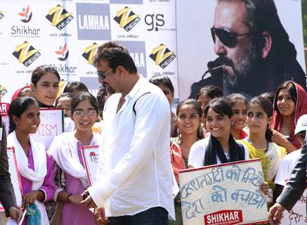 Sanjay Dutt at a gathering against terrorism, organised by Zee News