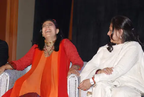 Jaya Bachchan and Kajol at the launch of Gautam Rajadhyaksha''''s book ''''Chehere'''' launch at JW Marriott