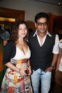 Item girl Sambhavna Seth and Ravi Kishan at the launch of Bhojpuri show &quot;Badka Sahab&quot; Raheja Classic