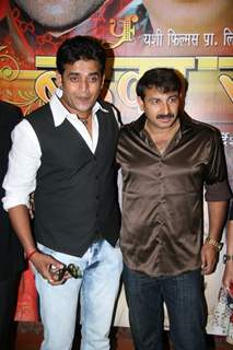 Bhojpuri actors Manoj Tiwari and Ravi Kishan aat the launch of Bhojpuri show &quot;Badka Sahab&quot; Raheja Classic