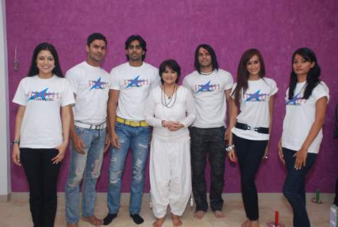 Gladrags contestants visit Yoga and slimming centre Slim Sutra of Shelly Khera at Andheri