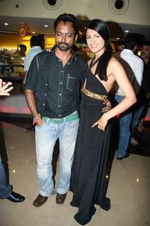 Bollywood actress Aruna Shields with Prashant at the premiere of MrSingh MrsMehta at PVR Juhu