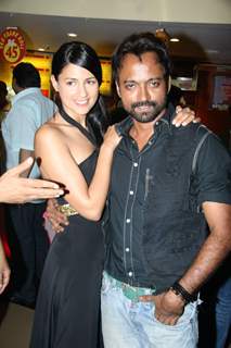 Bollywood actress Aruna Shields with Prashant at the premiere of MrSingh MrsMehta at PVR Juhu