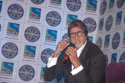 Amitabh Bachchan  at KBC back with sony press meet at enigma