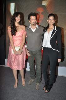 Anil kapoor, Sonam and Rhea at Aisha music launch at Tote in Mumbai