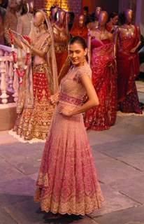 A Model at the designer Tarun Tahiliani''s Bridal Exposition in New Delhi on Saturday 24 July 2010