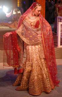 A Model at the designer Tarun Tahiliani''s Bridal Exposition in New Delhi on Saturday 24 July 2010