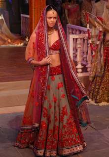 A Model at the designer Tarun Tahiliani''s Bridal Exposition in New Delhi on Saturday 24 July 2010