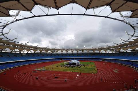 Inauguration of remodeled and reconstructed Jawaharlal Nehru Stadium, in New Delhi