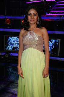 Sunidhi Chauhan on the sets of Indian Idol at Film City