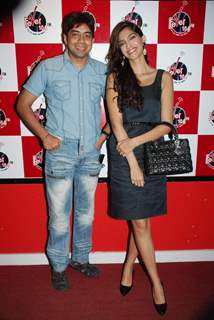 Sonam Kapoor with Aisha team with RJ Anurag Pandey of Fever FM at Andheri