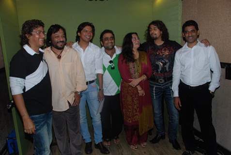 Sonu,Shaan,Kunal at 10 top musicians jam for animation film &quot;Mo Mamo&quot; at  Aadesh Shrivastava studio