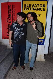 Ritesh Deshmukh and Sajid Khan catch up on film Expendables at PVR, Juhu