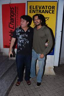 Ritesh Deshmukh and Sajid Khan catch up on film Expendables at PVR, Juhu