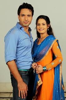 Iqbal Khan and Binny Sharma in tv show Sanjog Se Bani Sangini