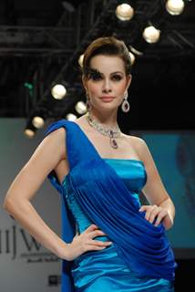 Model on the ramp at Eekani show at the India International Jewellery Week on Day 2