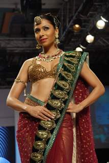 Model on the ramp at Golechas Jewller show at the India International Jewellery Week on Day 2