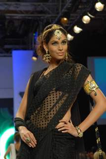 Model on the ramp at Bhirdhi Chand show at the India International Jewellery Week on Day 3